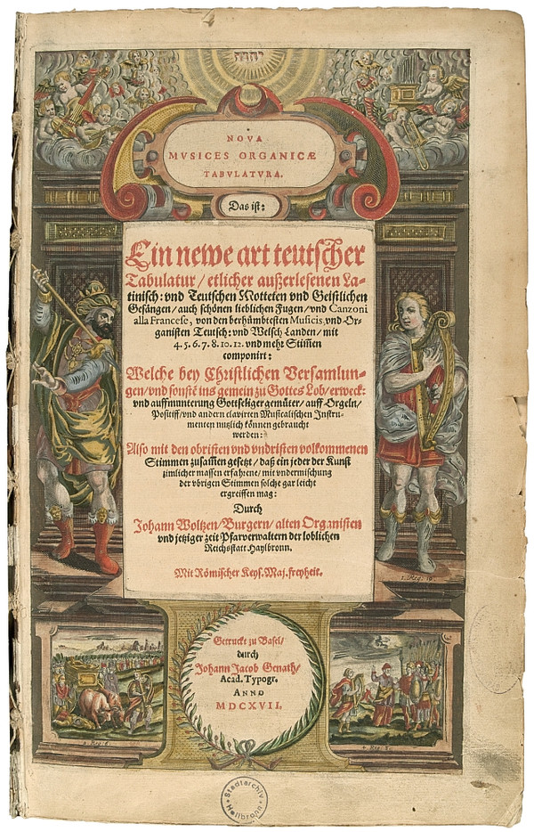 Orgeltabulatur von Johann Woltz; 1617
(Stadtarchiv Heilbronn)