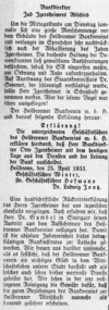 Die NS-Zeitung Heilbronner Tagblatt über die Ausschreitungen gegen den Heilbronner Bankverein; 26. April 1933
(Stadtarchiv Heilbronn)