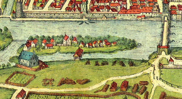 Stadtansicht von Georg Braun und Franz Hogenberg (Ausschnitt); 1617
(Stadtarchiv Heilbronn)