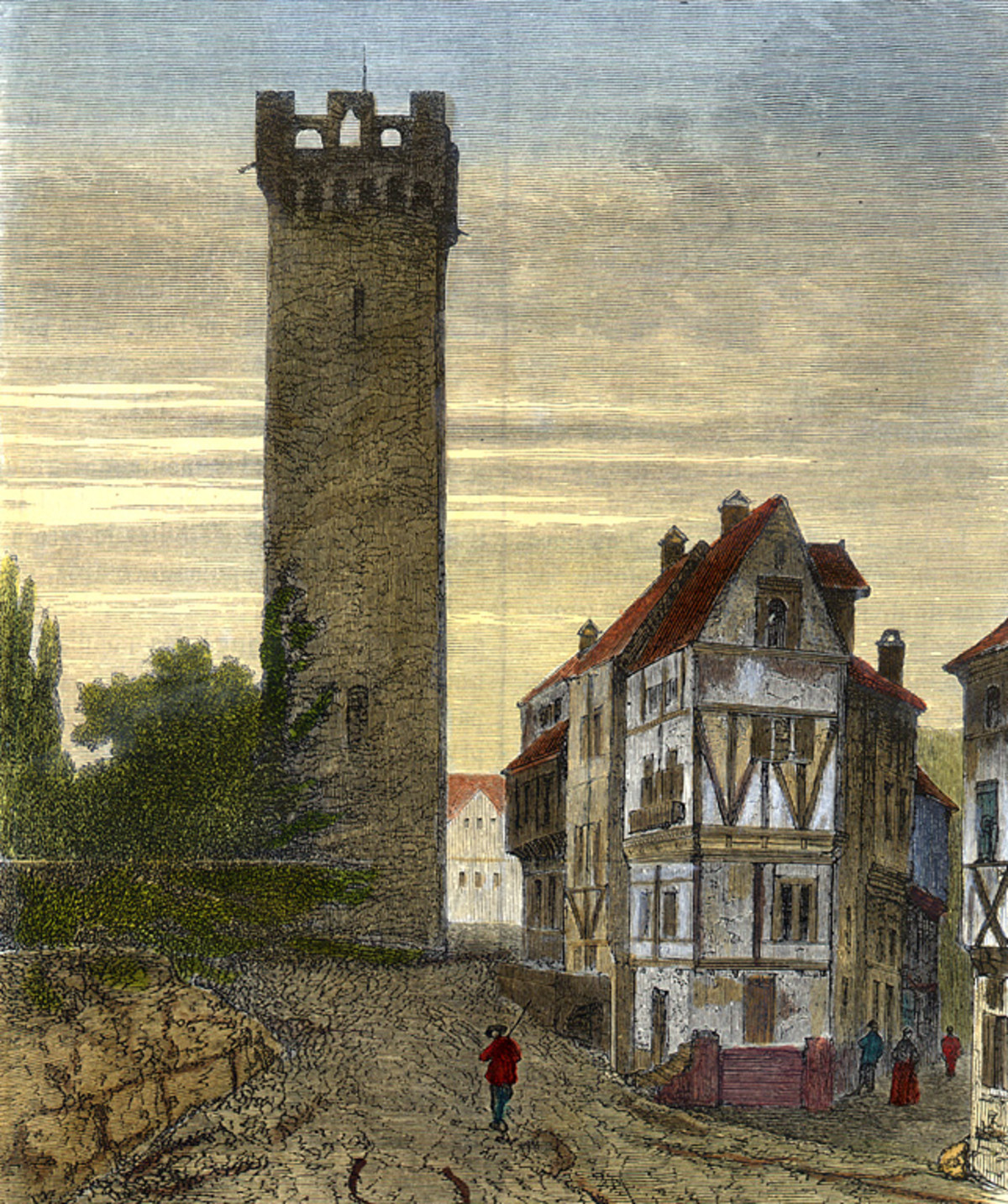 Im 19. Jahrhundert war der Götzenturm ein typisches Objekt für die romantische Sicht auf das Mittelalter – hier in einem französischen Reiseführer mit der Unterschrift „Ancienne prison de Goetz“. (Stadtarchiv Heilbronn) Im 19. Jahrhundert war der Götzenturm ein typisches Objekt für die romantische Sicht auf das Mittelalter – hier in einem französischen Reiseführer mit der Unterschrift „Ancienne prison de Goetz“.
(Stadtarchiv Heilbronn)