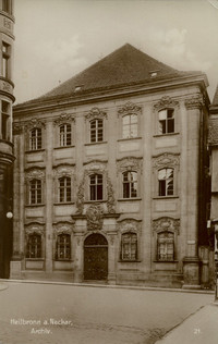 Das Heilbronner Stadtarchiv am Kieselmarkt; um 1930