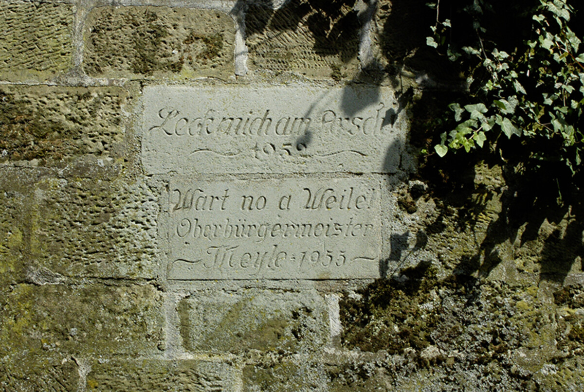Der "Meyle-Stein" an der Wartbergsteige.
(Stadtarchiv Heilbronn)