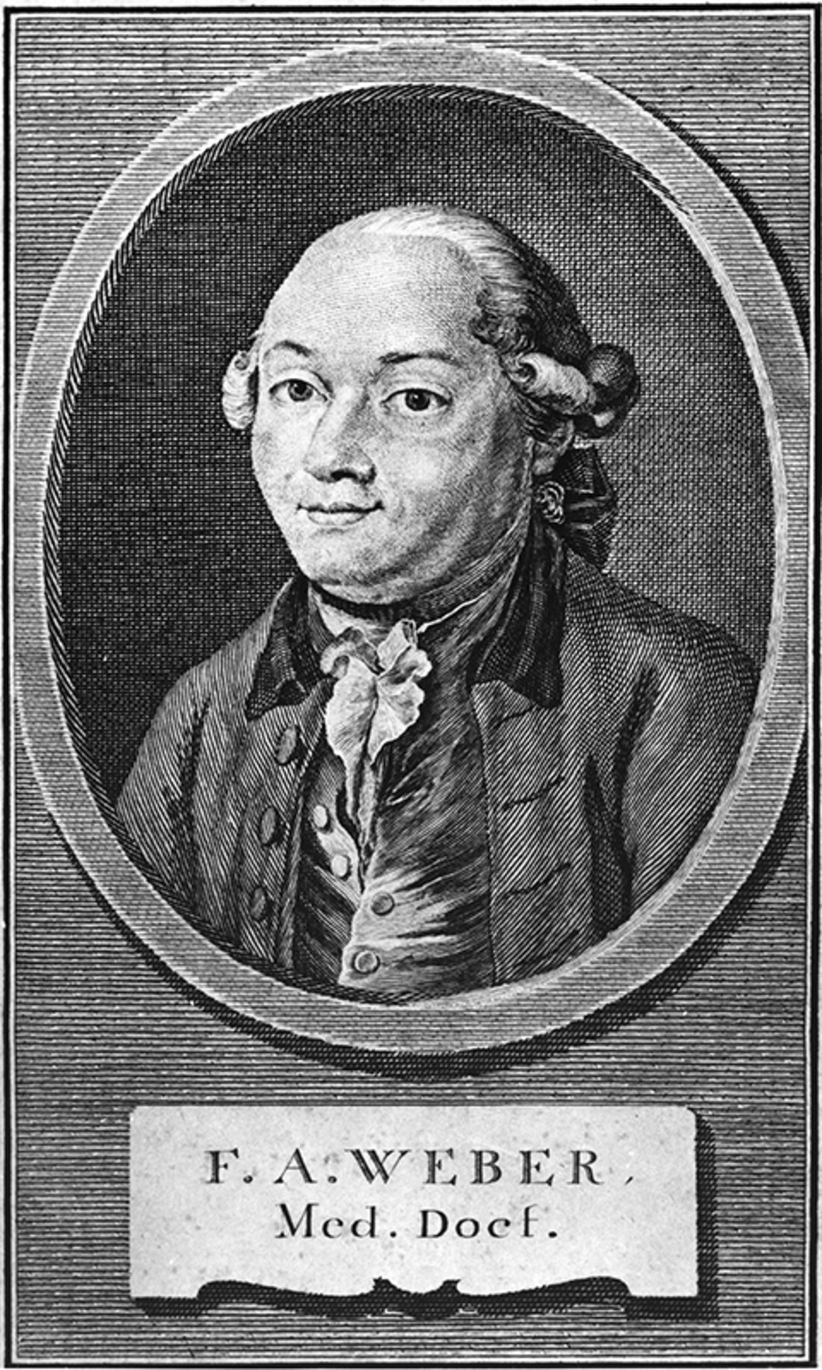 Der Heilbronner Arzt, Schriftsteller und Komponist Friedrich August Weber
(1753 - 1806)
(Stadtarchiv Heilbronn)