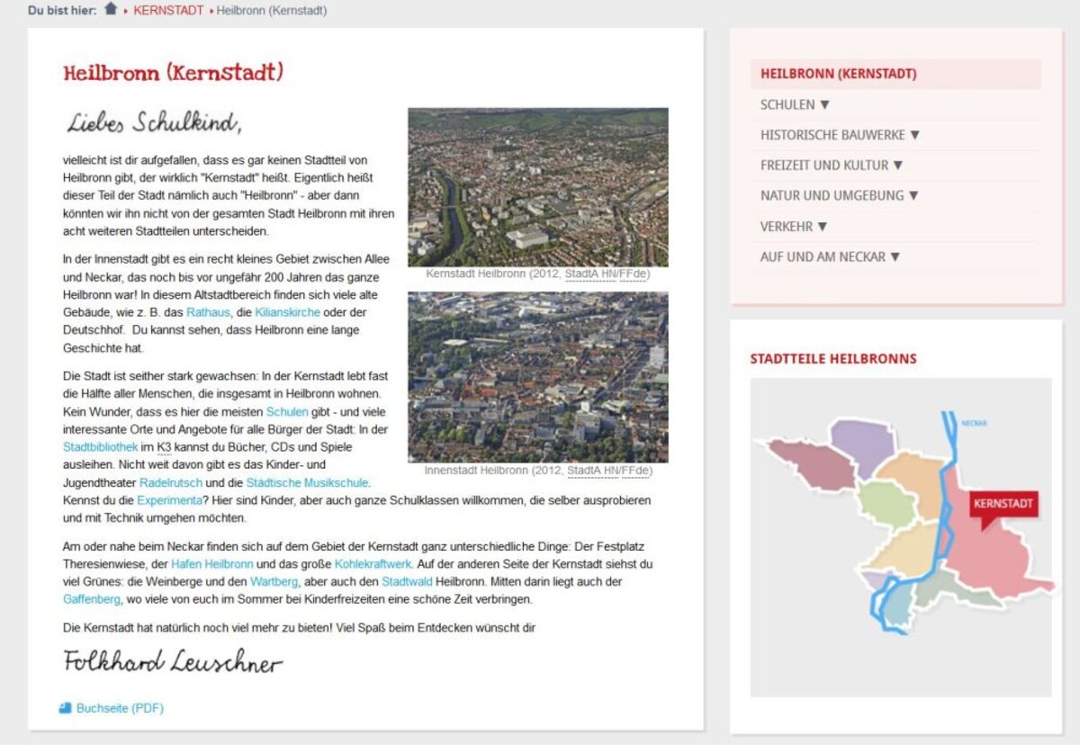 Mein-Heilbronn.org - Ausschnitt Kernstadt