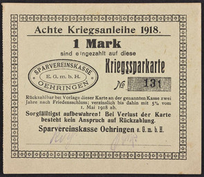 Werbekarte für die 8. Kriegsanleihe, Mai 1918 (Stadtarchiv Heilbronn D020-66)