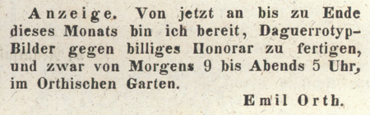 Anzeige im Heilbronner Intelligenz-Blatt; 14. Mai 1842 (Stadtarchiv Heilbronn) Anzeige im Heilbronner Intelligenz-Blatt; 14. Mai 1842
(Stadtarchiv Heilbronn)