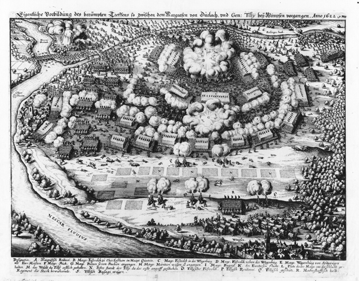 Die Schlacht bei Wimpfen; 1622 (Stadtarchiv Heilbronn) Die Schlacht bei Wimpfen; 1622
(Stadtarchiv Heilbronn)