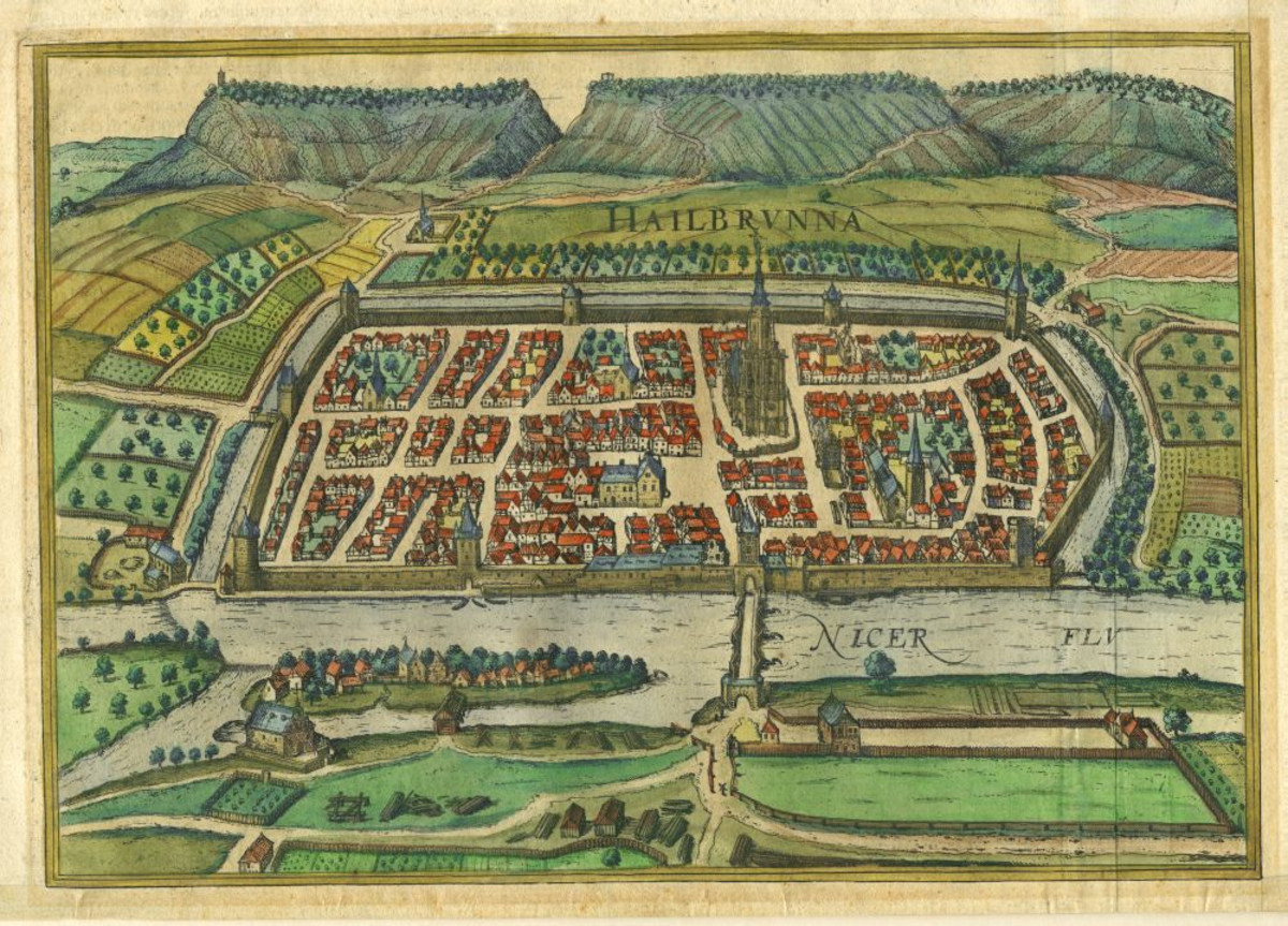 Heilbronn 1617, Stadtansicht von Georg Braun und Franz Hogenberg (Stadtarchiv Heilbronn E005-2720) Heilbronn 1617, Stadtansicht von Georg Braun und Franz Hogenberg (Stadtarchiv Heilbronn E005-2720)