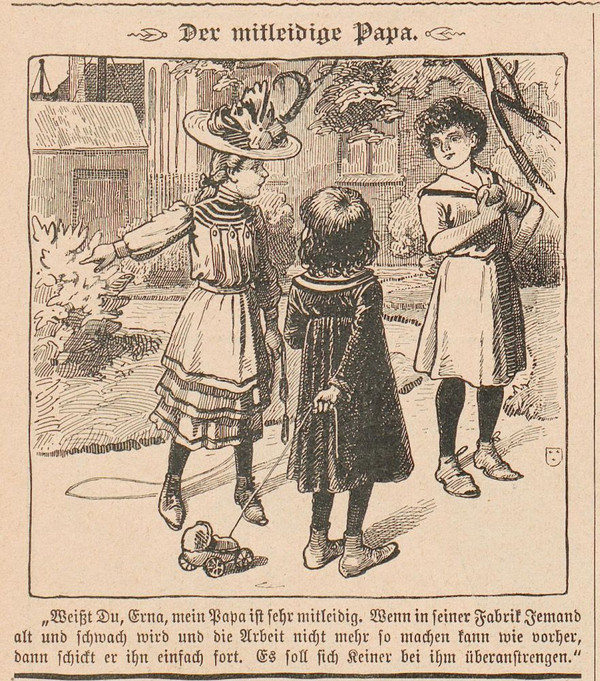 Karikatur aus der sozialdemokratischen Satirezeitschrift "Der Wahre Jacob" Nr. 413, 1902