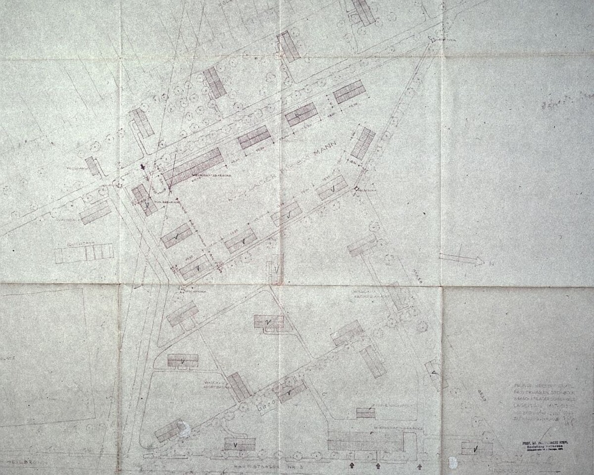 Lageplan KZ-Lager Neckargartach Lageplan KZ-Neckargartach, Bauleitung Heilbronn Prof. Dr. Ing. Herbert Rimpl (A033-158)