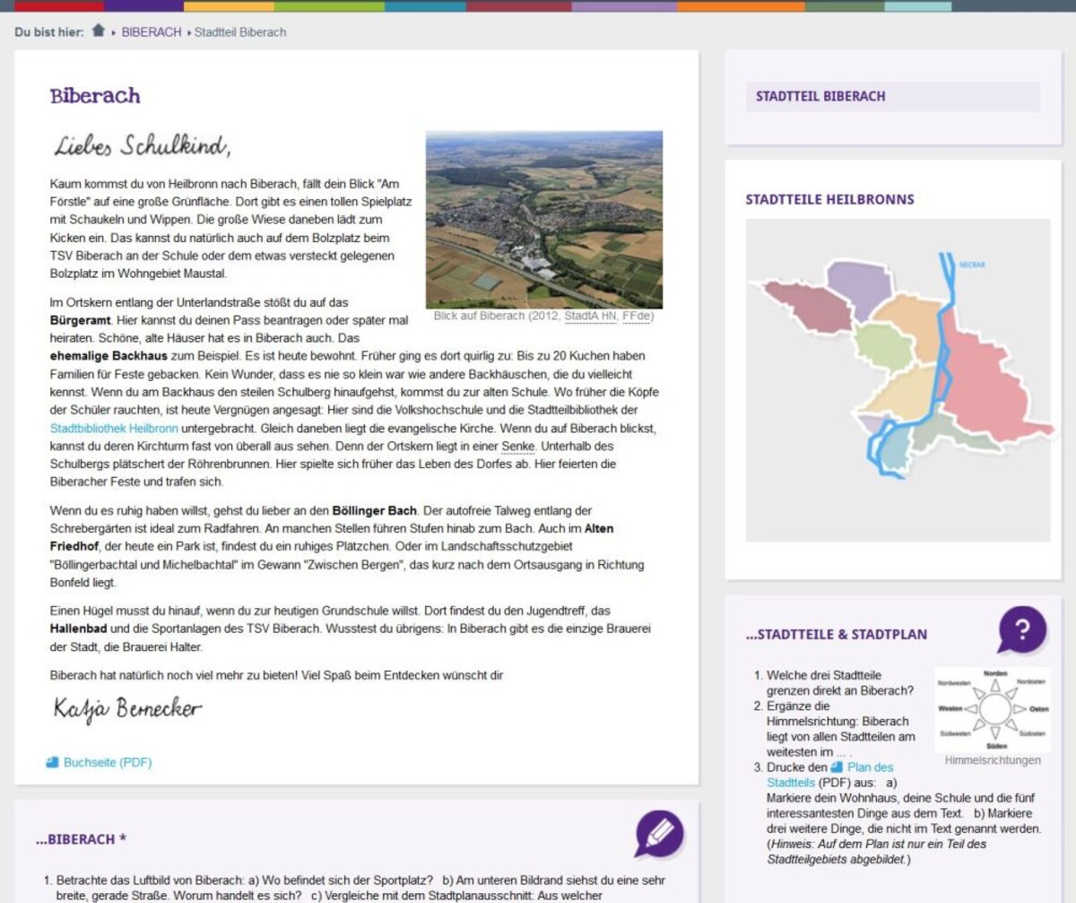 Mein-Heilbronn.org - Ausschnitt Stadtteil Biberach