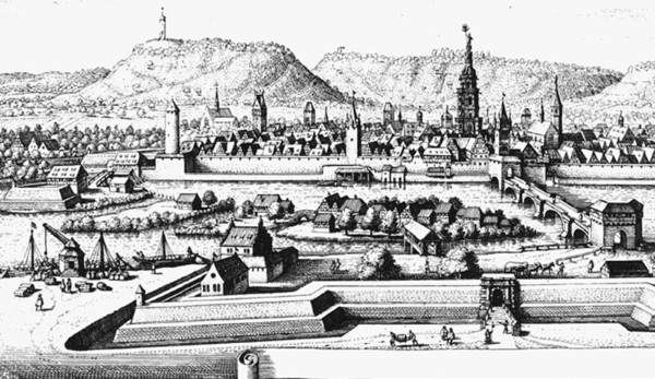 Stadtansicht nach Merian (Ausschnitt); 1643
(Stadtarchiv Heilbronn)
