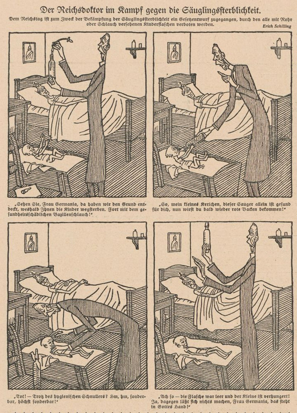 Karikatur aus der sozialdemokratischen Satirezeitschrift Der Wahre Jacob, Nr. 688, 1912