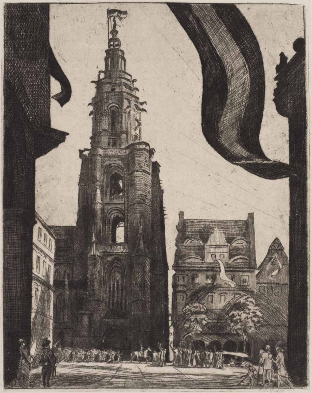 Radierung von Heinrich Seufferheld, "Deutsche Renaissance", 1914 (Stadtarchiv Heilbronn E005-2171-0) Radierung von Heinrich Seufferheld, "Deutsche Renaissance", 1914 (Stadtarchiv Heilbronn E005-2171-0)