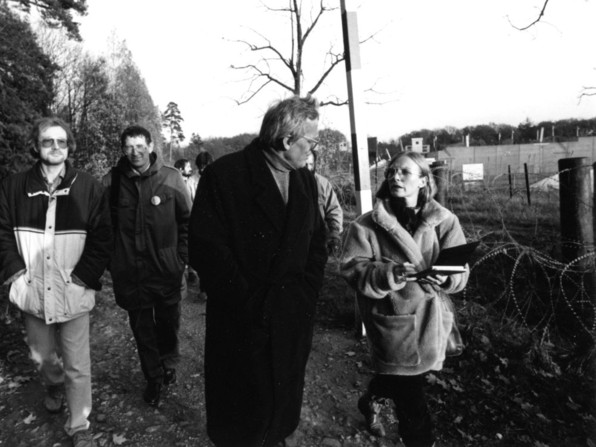 1986 besuchte Dieter Hildebrandt die Waldheide (Foto: Christel Banghard-Jöst)