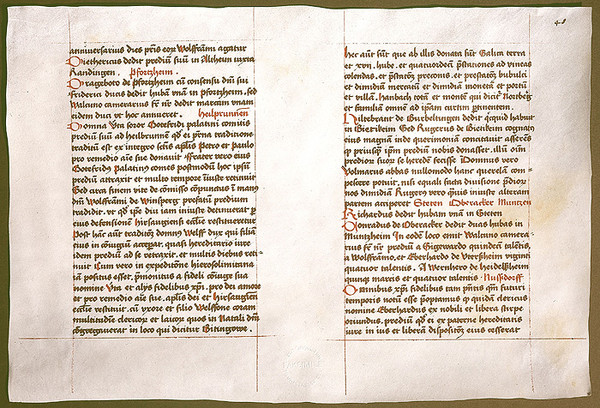 Hirsauer Kodex
(Hauptstaatsarchiv Stuttgart H 14 Bd. 143 Bl. 47r und 48v)