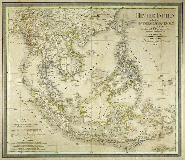 Karte von "Hinterindien" aus dem Nachlass von Robert Mayer; 1836
(Stadtarchiv Heilbronn D032-236)