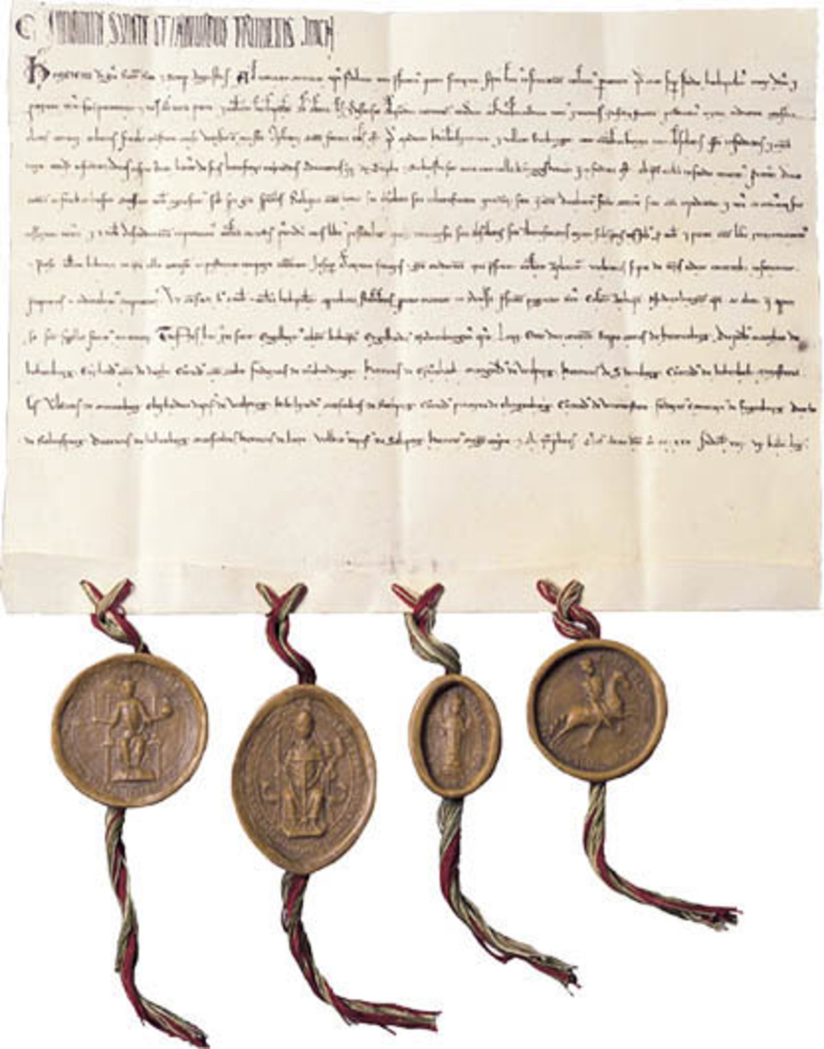 Der König hat die Stadt Heilbronn als Lehen des Bischofs von Würzburg inne; 1225 (Staatsarchiv Würzburg WU 94/199) Der König hat die Stadt Heilbronn als Lehen des Bischofs von Würzburg inne; 1225
(Staatsarchiv Würzburg WU 94/199)