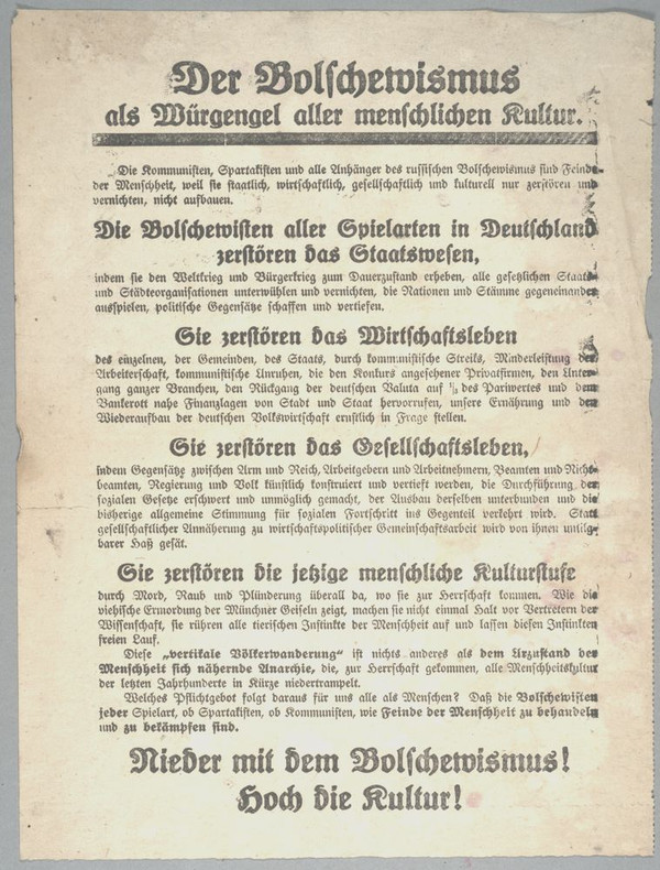 Antibolschewistisches Flugblatt (Stadtarchiv Heilbronn E 002-344)