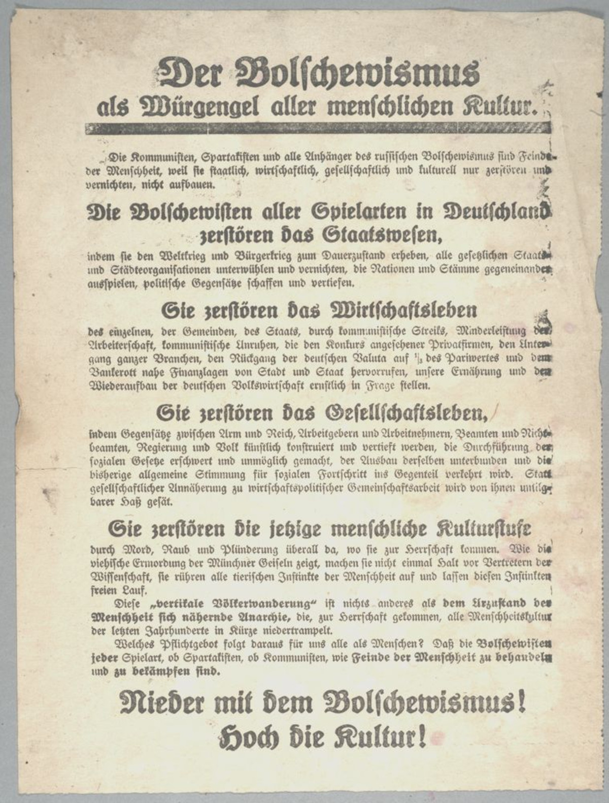 Antibolschewistisches Flugblatt (Stadtarchiv Heilbronn E 002-344) Antibolschewistisches Flugblatt (Stadtarchiv Heilbronn E 002-344)