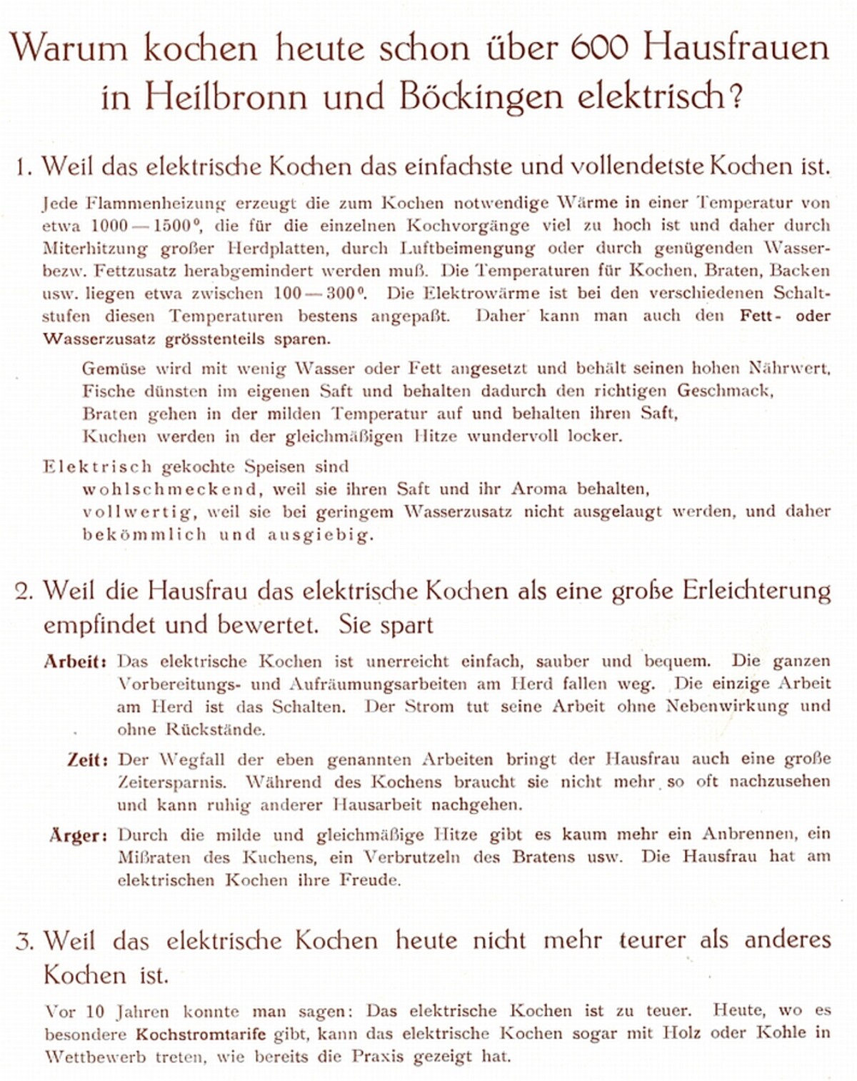 Auszug aus einer Werbebroschüre des Elektritzitätswerks Heilbronn, die 1936 an die Böckinger Haushalte verteilt wurde (Quelle: Mitteilungsblatt für unsere Stromabnehmer im Stadtteil Böckingen. Hrsg. Elektrizitätswerk Heilbronn, S. 16 (Archiv ZEAG) Auszug aus einer Werbebroschüre des Elektritzitätswerks Heilbronn, die 1936 an die Böckinger Haushalte verteilt wurde (Quelle: Mitteilungsblatt für unsere Stromabnehmer im Stadtteil Böckingen. Hrsg. Elektrizitätswerk Heilbronn, S. 16 (Archiv ZEAG)