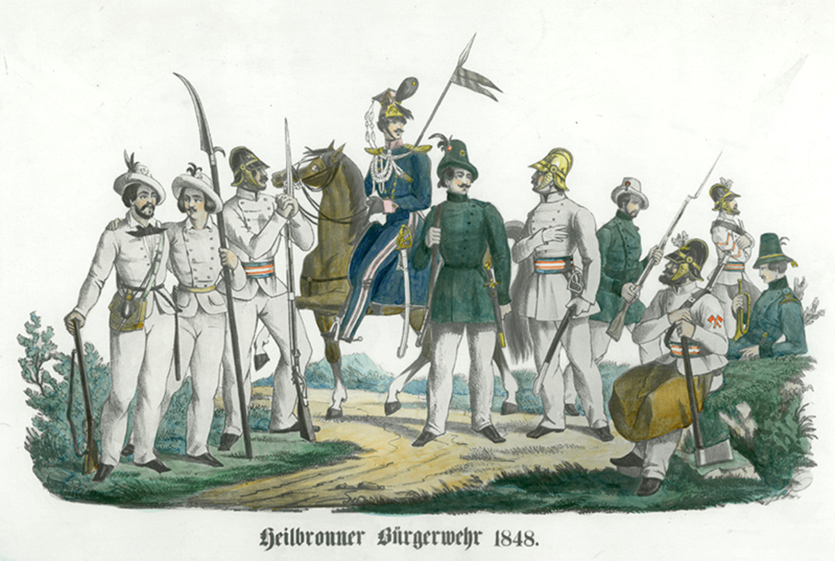 Heilbronner Bürgerwehr; 1848 (Stadtarchiv Heilbronn E005-2867) Heilbronner Bürgerwehr; 1848
(Stadtarchiv Heilbronn)