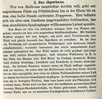 Aus einem europäischen Wanderführer von 1895. C. Hönes erwähnt darin das Jägerhaus (Stadtarchiv Heilbronn)