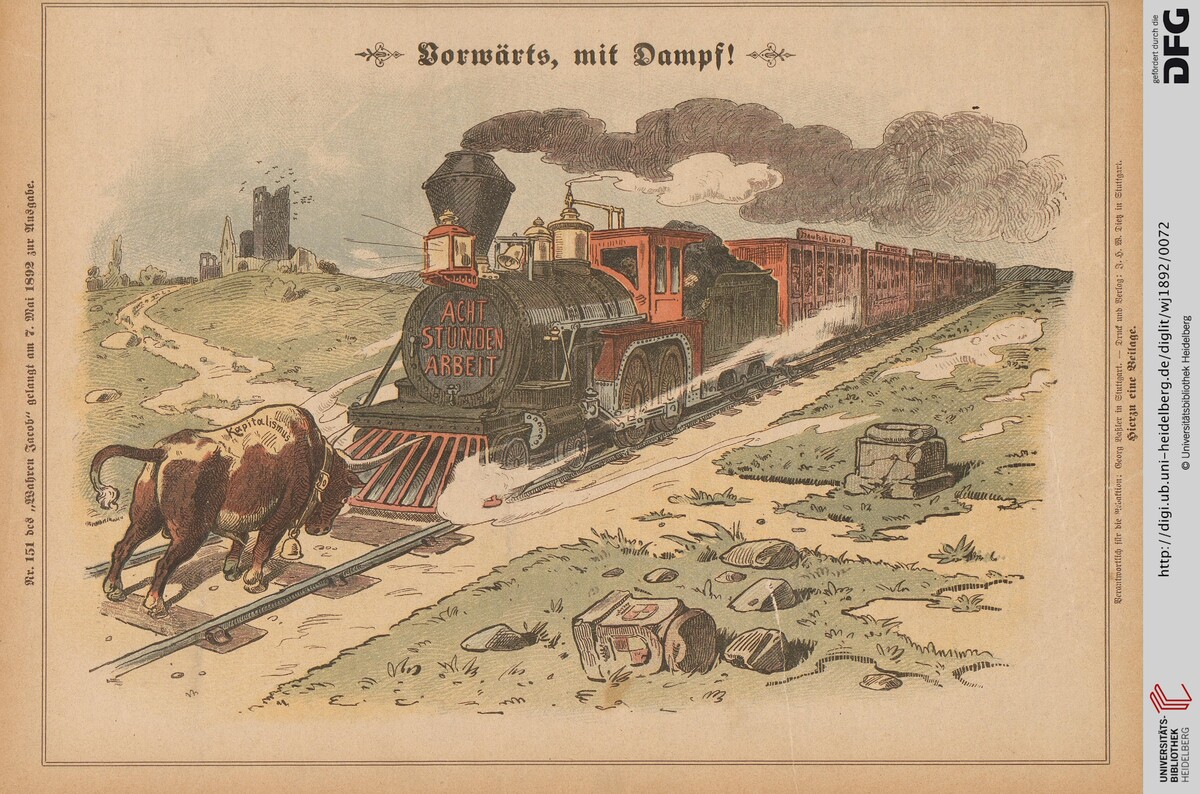 Aus der sozialdemokratischen Satirezeitschrift "Der Wahre Jacob" Nr. 151, 1892 Aus der sozialdemokratischen Satirezeitschrift "Der Wahre Jacob" Nr. 151, 1892