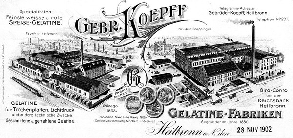 Briefkopf der Firma Gebr. Koepff (Stadtarchiv Heilbronn)