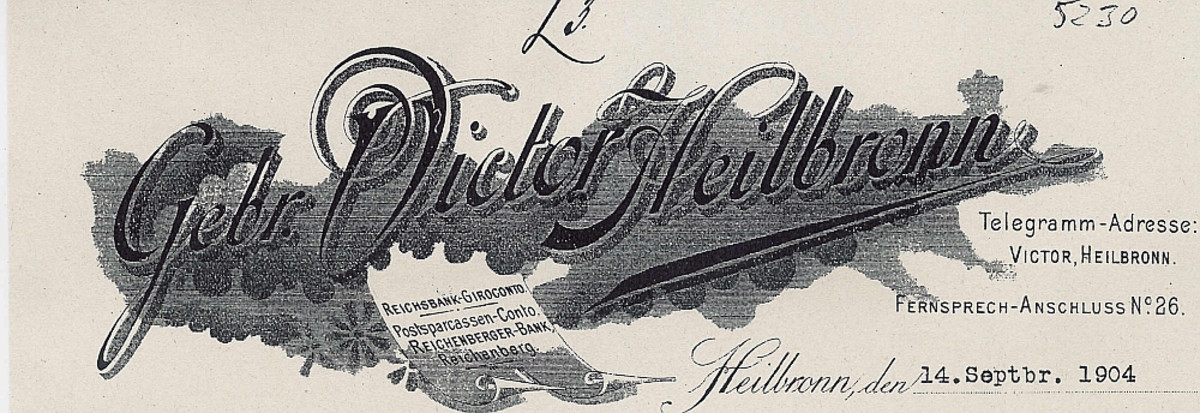 Briefkopf der Firma Gebr. Victor (Stadtarchiv Heilbronn) Briefkopf der Firma Gebr. Victor (Stadtarchiv Heilbronn)
