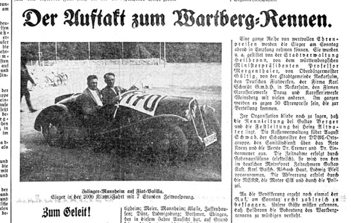 Wartbergrennen; 1934 (Stadtarchiv Heilbronn) Wartbergrennen; 1934 (Stadtarchiv Heilbronn)