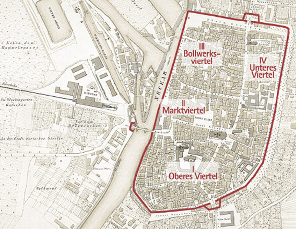 Einteilung in Stadtviertel (Stadtarchiv Heilbronn) Einteilung in Stadtviertel
(Stadtarchiv Heilbronn)