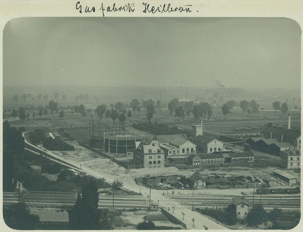 Blick auf das Gaswerk, 1906 (Foto Stadtarchiv Heilbronn)