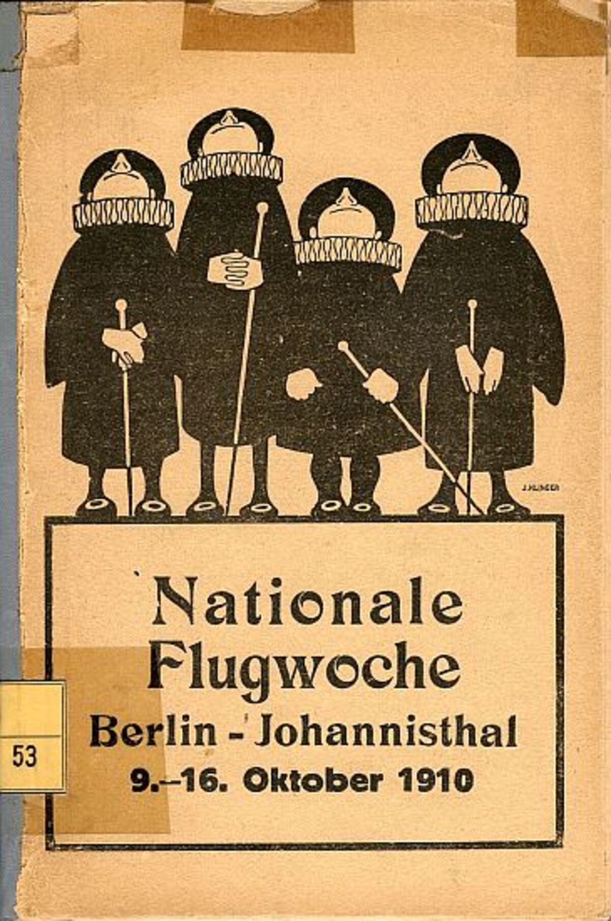 Programmheft zur nationalen Flugwoche auf dem 1909 gegründeten ersten deutschen Motorflugplatz. (Stadtarchiv Heilbronn) Programmheft zur nationalen Flugwoche auf dem 1909 gegründeten ersten deutschen Motorflugplatz.
(Stadtarchiv Heilbronn)