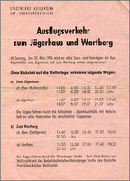 Fahrplan der Heilbronner Verkehrsbetriebe - Ausflugsverkehr 1956 (Archiv Herbert Conz)