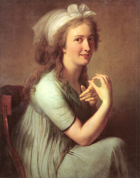 Caroline Scheffauer, geb. Heigelin um 1792/94. Ölbild von Philipp Friedrich Hetsch(Galerie der Stadt Stuttgart)