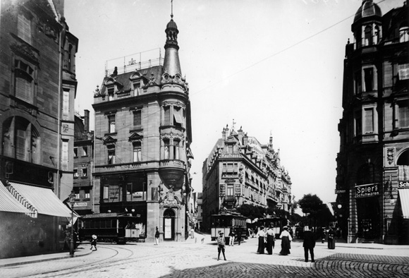 Kaiserstraße und Kiliansplatz; um 1900
(Stadtarchiv Heilbronn)