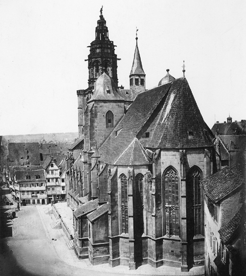 Fotografie der Kilianskirche von 1865 (Stadtarchiv Heilbronn)