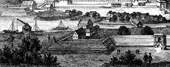 Mühlen, Kran und Hefenweiler; 1643
Matthäus Merian, Topographia Sueviae
(Stadtarchiv Heilbronn)