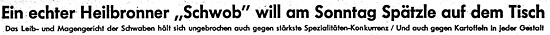 Überschrift in der Heilbronner Stimme;  20.03.1965