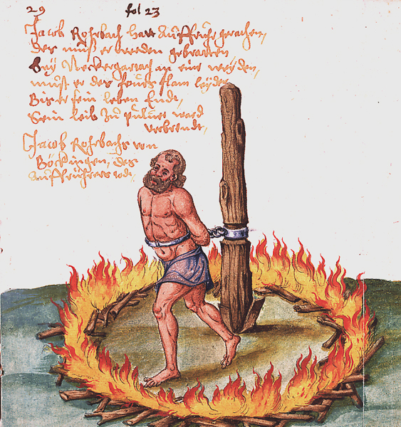 Hinrichtung von Jäklein Rorbach
am 21.05.1525
(Badische Landesbibliothek Karlsruhe)
